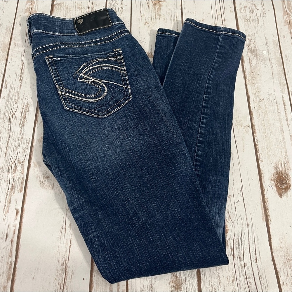 Silver Suki‎ Mid Skinny Jeans Dark Wash Size W 29 L 31 silvers denim blue jean